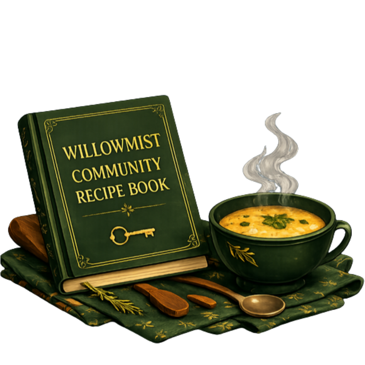 Willowmist Community Recipe Book by author Claire Winfield Willowmist Mysteries Community Recipe Book